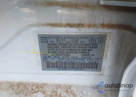 2023 Nissan Sentra Sv Xtronic Cvt from USA, damaged, VIN 3N1AB8CV4PY222581